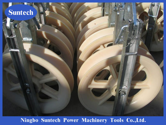 Ligne aérienne bloc simple de Stringing Triple Pulley de conducteur de poulie
