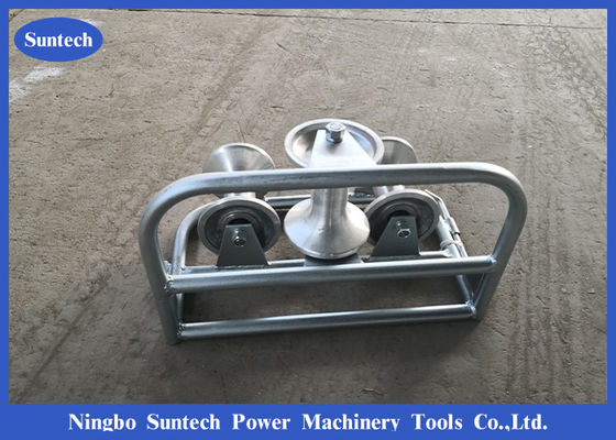 Câble moulu faisant le coin triple de 140mm tirant des rouleaux avec des roues d'alliage d'aluminium