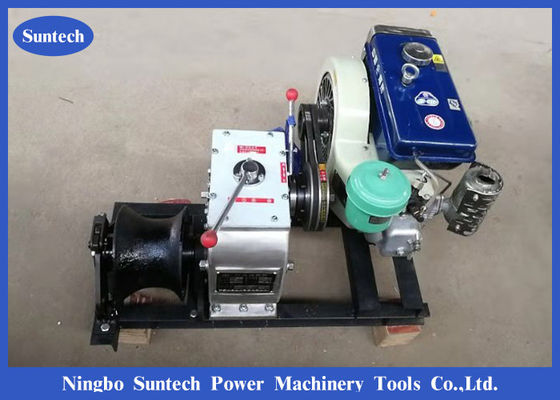 Treuil actionné de moteur mû par courroie de 5 Ton Cable Winch Puller Diesel