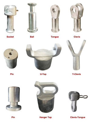 Garnitures d'extrémité en acier forgées d'isolateur de bobine de porcelaine