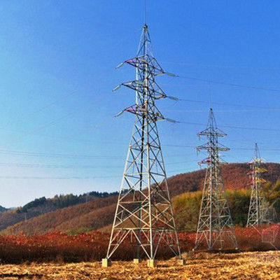 Tour de ligne électrique de transmission de l'acier Q235 Q345 de HDG