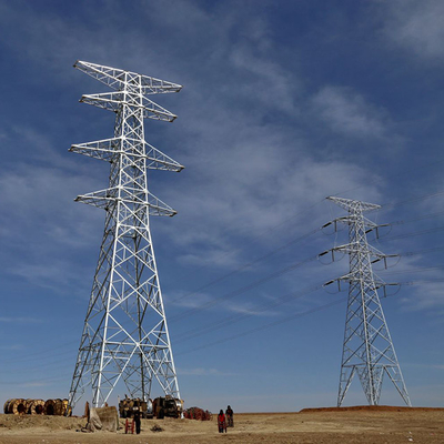Tour galvanisée de ligne électrique de l'acier 330kV de Q255 Q355