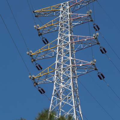 Ligne de transmission croisée en acier galvanisée de bras d'angle tour