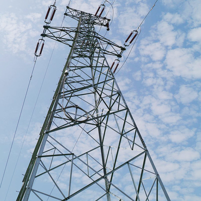 la ligne de transmission 132kv a galvanisé la tour en acier de trellis