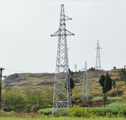 Immersion chaude tubulaire 330kv galvanisé Angel Steel Lattice Tower