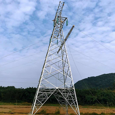 Ligne de transmission galvanisée d'Angel Steel 500KV d'immersion chaude tour
