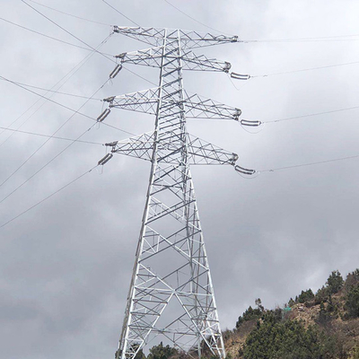 Pylône de trellis d'acier de colère pour la transmission de 110kV 132kV Electric Power