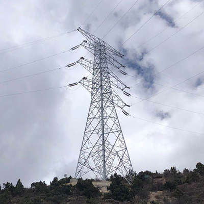 ligne de frais généraux en acier angulaire de trellis de 110kV 132kV tour