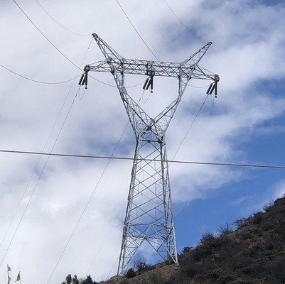 ligne de frais généraux en acier angulaire de trellis de 110kV 132kV tour