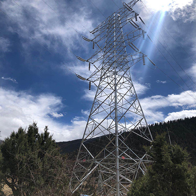 Le chantier de construction a galvanisé la tour électrique en acier de transmission