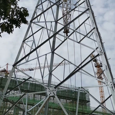 la ligne de transmission 110kV a galvanisé le pylône en acier de trellis d'angle