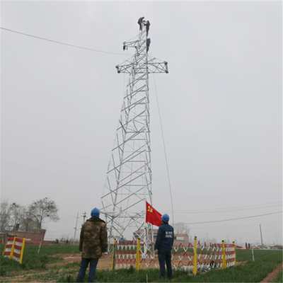 Ligne de transmission 33KV en acier du trellis HDG tours