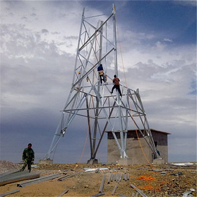 Ligne de transmission en acier de boucle de l'angle 33KV double tour