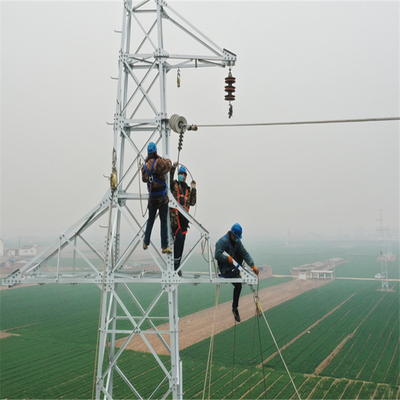 Tour d'Electric Power d'acier d'angle galvanisée par site de 132KV OHTL
