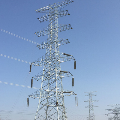 Ligne de transmission galvanisée de trellis de l'immersion chaude Q345B Q235B tour