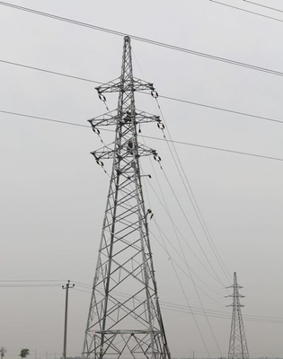 10 - Tour en acier de transmission de trellis de circuit d'angle de 1000KV HDG double