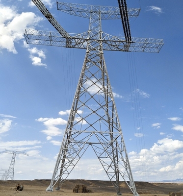 Ligne aérienne acier Q235 Q345 Q420 tour de 132 kilovolts
