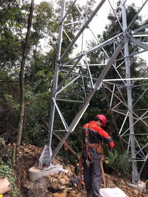 Tour en acier de transmission de pylône d'angle de 110KV HDG
