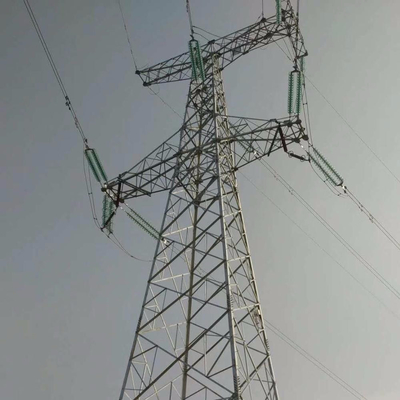 Ligne électrique galvanisée tour d'acier de l'immersion chaude Q235 Q355