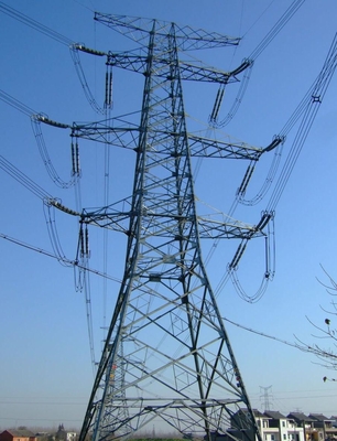 10 - Tour en acier de transmission de trellis d'angle de 500KV HDG