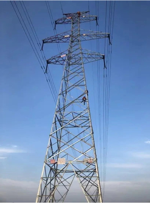 Tour en acier galvanisée de transmission de l'immersion chaude 500KV Q355 Q255