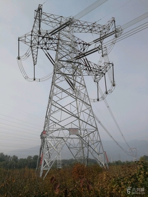 Tour en acier de transmission de pylône d'angle de Q245 Q355