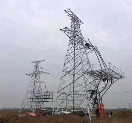 Tour de transmission de pylône de trellis d'acier de colère de 110KV 132KV