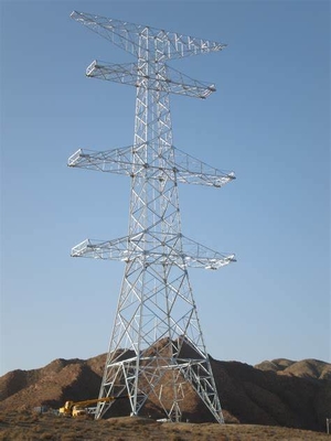 Ligne de transport d'énergie d'acier de trellis de 33KV 130KV 500KV tours