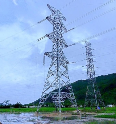 110KV tours en acier de trellis de la télécommunication Q235 Q345 Q420