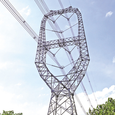 110KV 132KV a galvanisé la tour d'Angel Steel Lattice Transmission Line