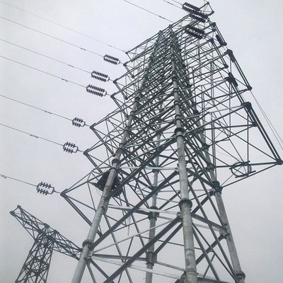 tour en acier de transmission de trellis de 220kv HDG Q235B Q345B