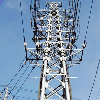 tour en acier de transmission de trellis de 220kv HDG Q235B Q345B