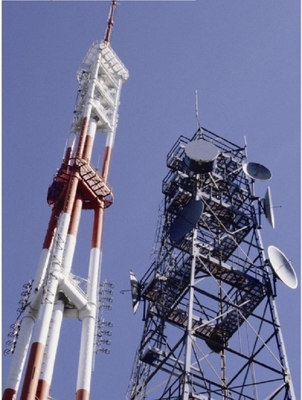 Tour en acier de télécommunication de trellis de HDG 75ft
