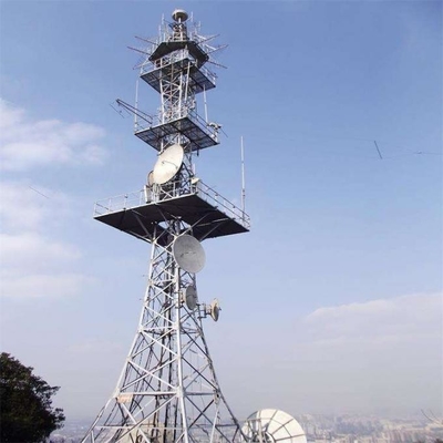 Tour en acier autosuffisante de site de cellules de télécom de Q235 Q345 pour la transmission de signal