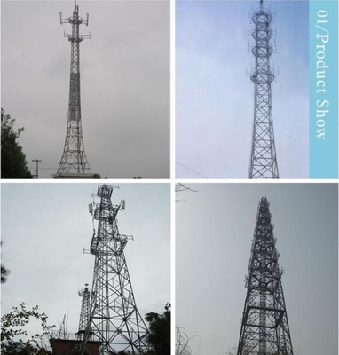 Tour tubulaire en acier autosuffisante de télécom du trellis HDG
