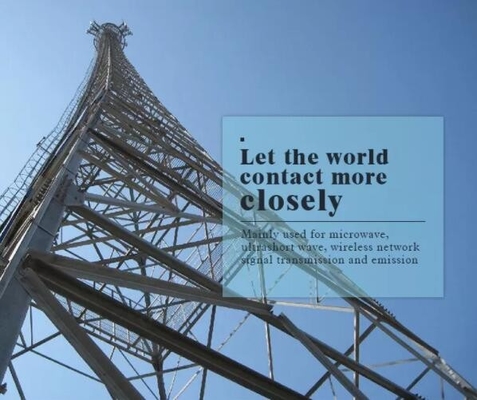 Tour en acier galvanisée de télécommunication unipolaire d'antenne de GSM