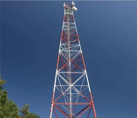 Tour tubulaire d'acier de la télécommunication Q235B Q355B de HDG