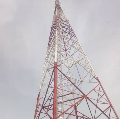 Ligne de transmission structure de trellis en acier de tour de télécommunication polygonale Q345B
