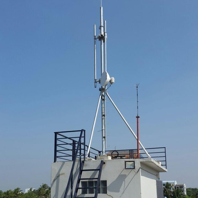 Tour en acier de télécommunication autosuffisante unipolaire de HDG tubulaire
