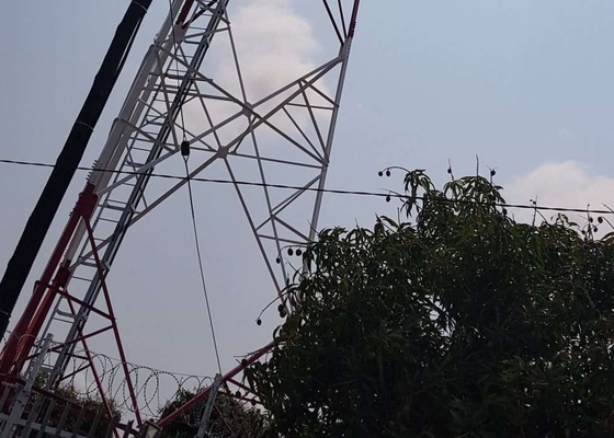 L'électricité de l'acier Q235B de tour de trellis de télécommunication de GM/M autosuffisante