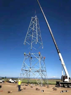 Ligne de transmission en acier de tour de trellis électrique pour le projet de site