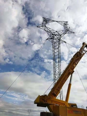 Tour en acier de Cat Head Transmission Line Lattice pour le site
