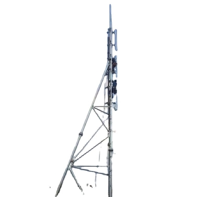 L'immersion Q355 chaude en acier a galvanisé le mât de Guyed pour la télécommunication