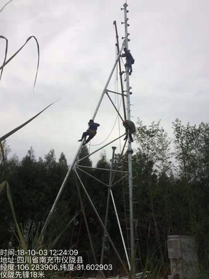 L'immersion Q355 chaude en acier a galvanisé le mât de Guyed pour la télécommunication