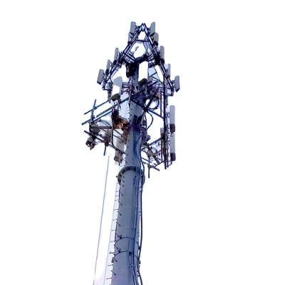 Mât de Guyed galvanisé par télécom avec les accessoires relatifs