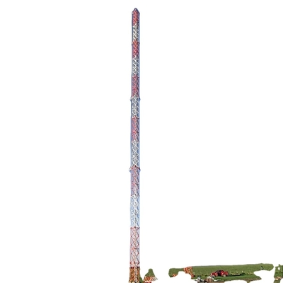 Tour en acier de télécommunication de trellis de mât de Guyed avec 72m galvanisés 92m