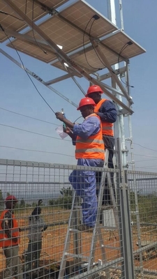 La tour en acier de télécommunication de système de foudre de trellis a galvanisé