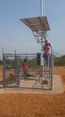 La tour en acier de télécommunication de système de foudre de trellis a galvanisé