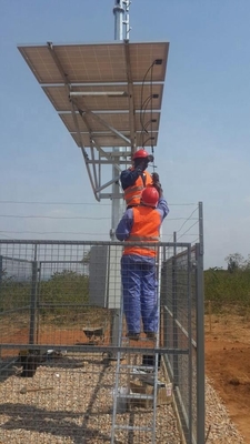 La tour en acier de télécommunication de système de foudre de trellis a galvanisé