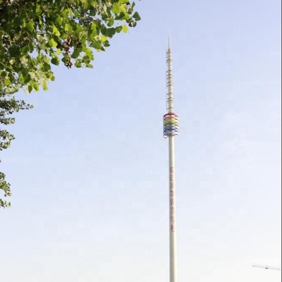 Tour unipolaire en acier de télécommunication avec l'immersion chaude galvanisée